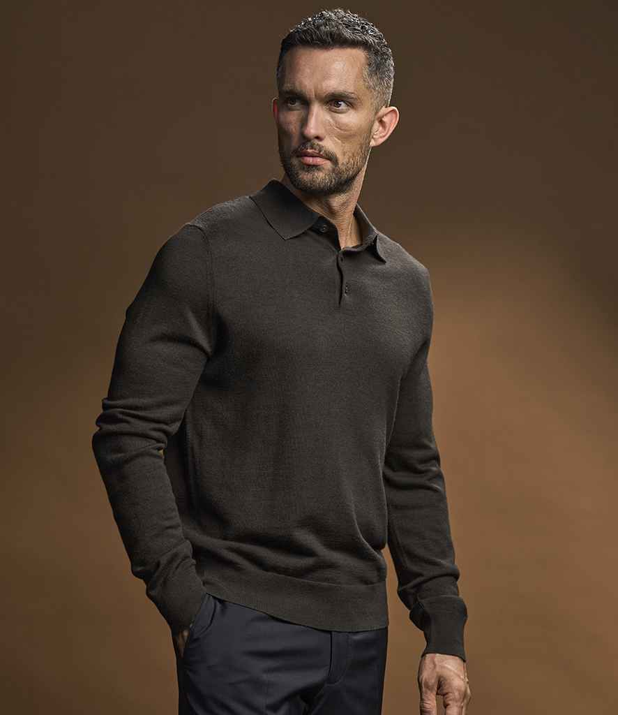 Tee Jays Tee Jays Knitted Polo Shirt Black