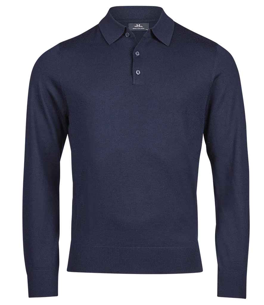 Tee Jays Tee Jays Knitted Polo Shirt Navy