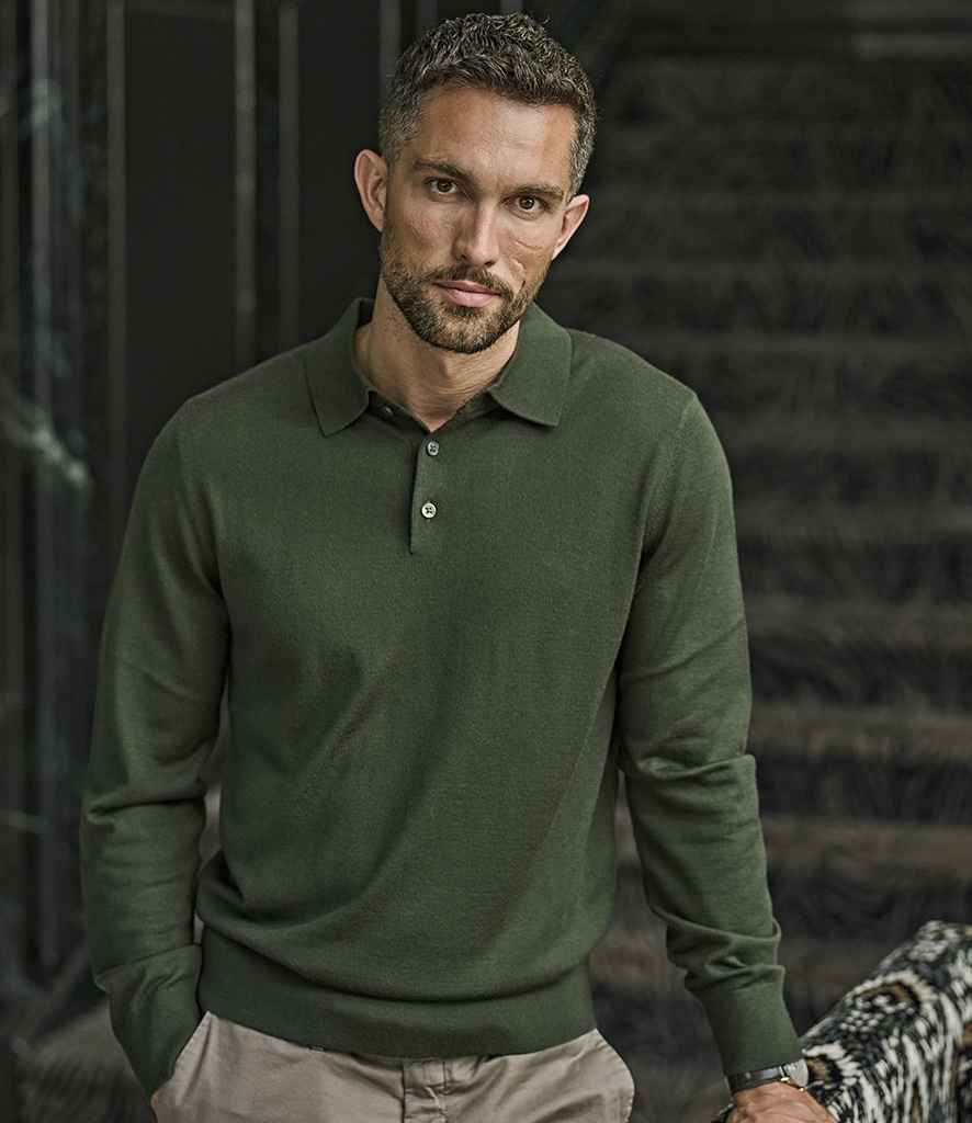 Tee Jays Tee Jays Knitted Polo Shirt Pine