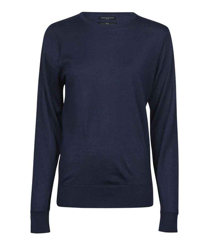 Tee Jays Ladies Crew Neck Sweater in Navy