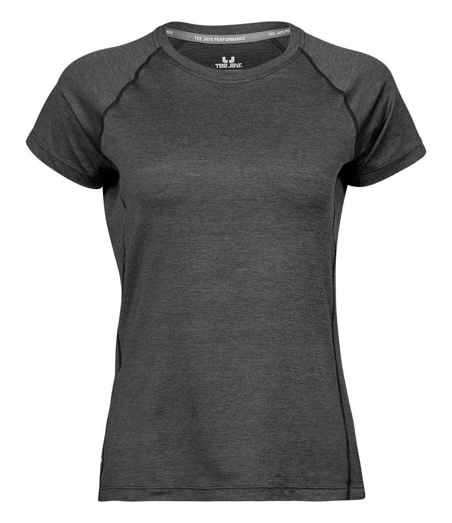 Tee Jays Tee Jays Ladies CoolDry™ T-Shirt Black Melange