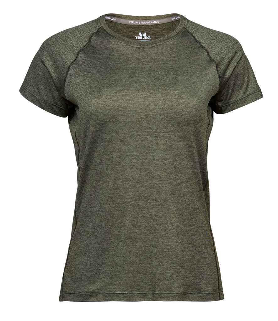 Tee Jays Tee Jays Ladies CoolDry™ T-Shirt Olive Melange