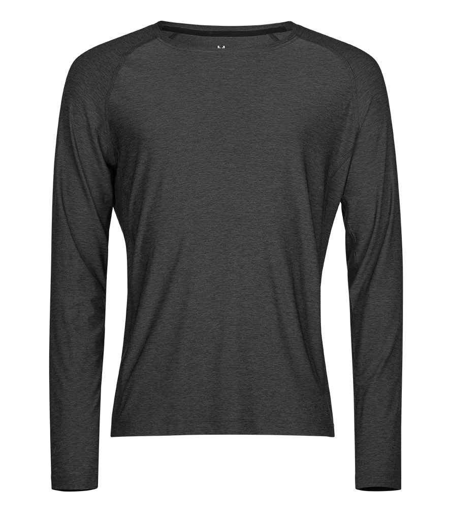 Tee Jays Tee Jays Long Sleeve CoolDry™ T-Shirt Black Melange