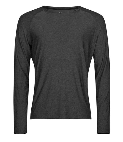 Tee Jays Tee Jays Long Sleeve CoolDry™ T-Shirt Black Melange