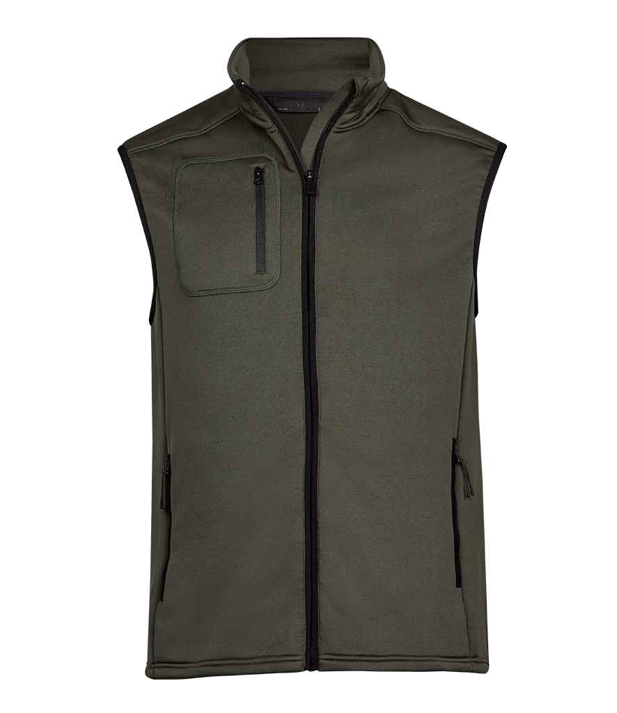 Tee Jays Stretch Fleece Bodywarmer in Deep Green