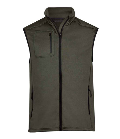 Tee Jays Stretch Fleece Bodywarmer in Deep Green