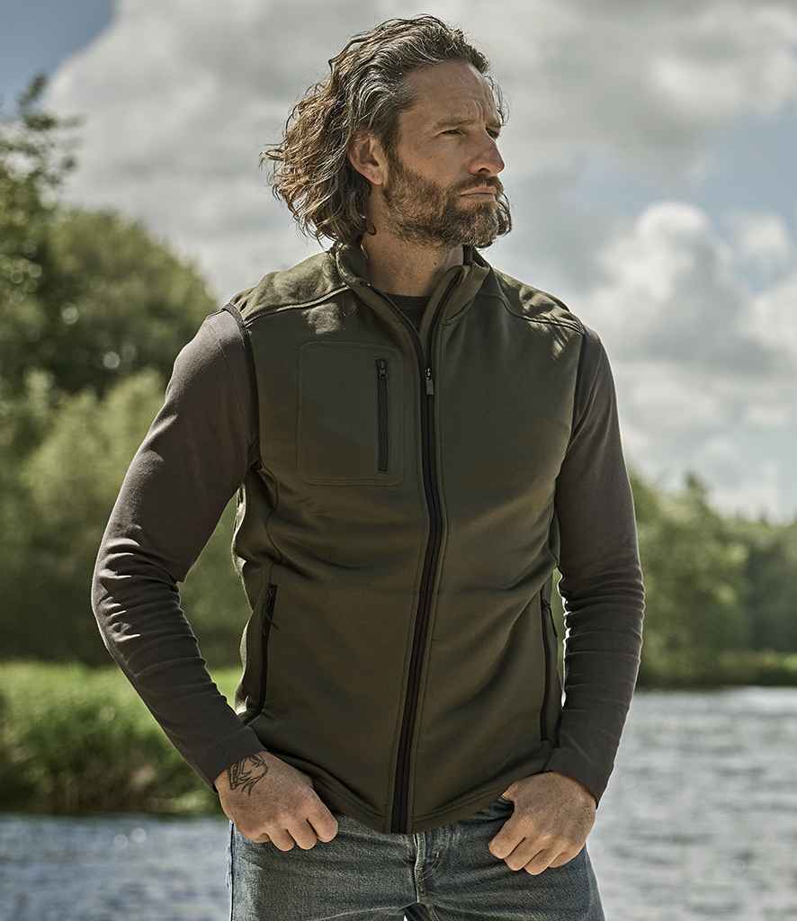 Tee Jays Tee Jays Stretch Fleece Bodywarmer Deep Green