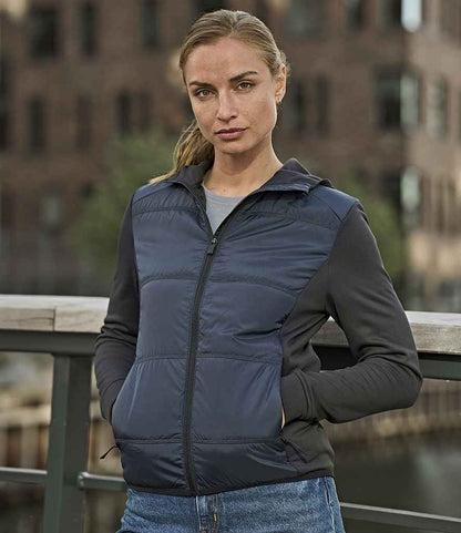 Tee Jays Tee Jays Ladies Hybrid-Stretch Hooded Jacket Navy/Navy