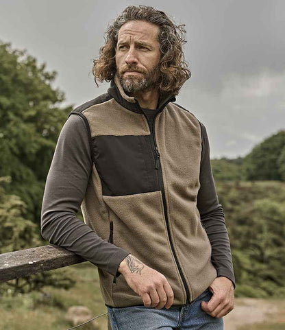 Tee Jays Tee Jays Mountain Fleece Bodywarmer Clay/Black