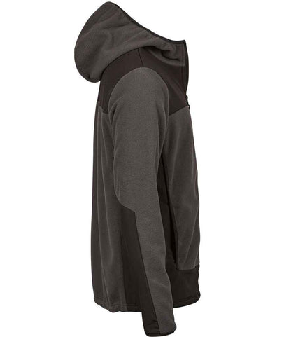 Tee Jays Tee Jays Mountain Hooded Fleece Jacket Asphalt/Black