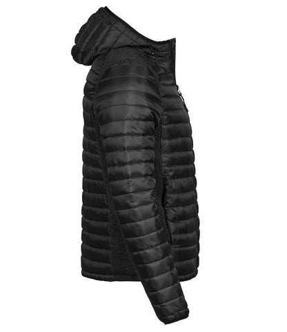 Tee Jays Tee Jays Crossover Hooded Padded Outdoor Jacket Black/Black Melange
