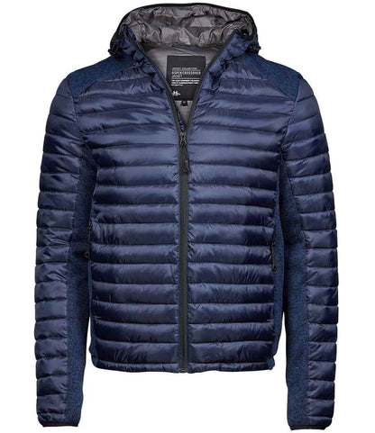 Tee Jays Tee Jays Crossover Hooded Padded Outdoor Jacket Navy/Navy Melange