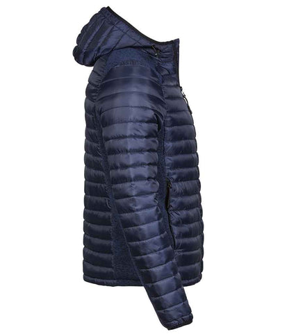 Tee Jays Tee Jays Crossover Hooded Padded Outdoor Jacket Navy/Navy Melange