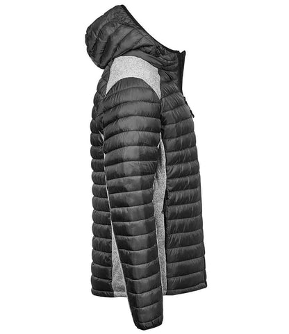 Tee Jays Tee Jays Crossover Hooded Padded Outdoor Jacket Space Grey/Grey Melange