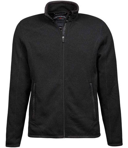 Tee Jays Knitted Outdoor Fleece Jacket in Black