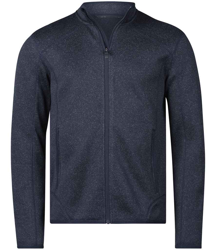 Tee Jays Tee Jays Knitted Outdoor Fleece Jacket Navy Melange