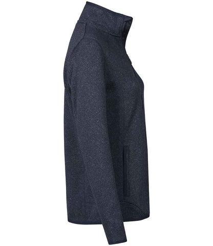 Tee Jays Tee Jays Ladies Knitted Outdoor Fleece Jacket Navy Melange