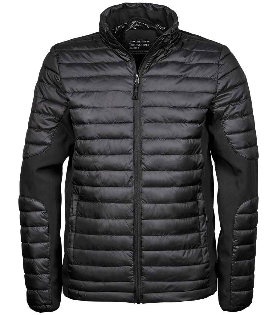 Tee Jays Crossover Padded Jacket in Black/Black