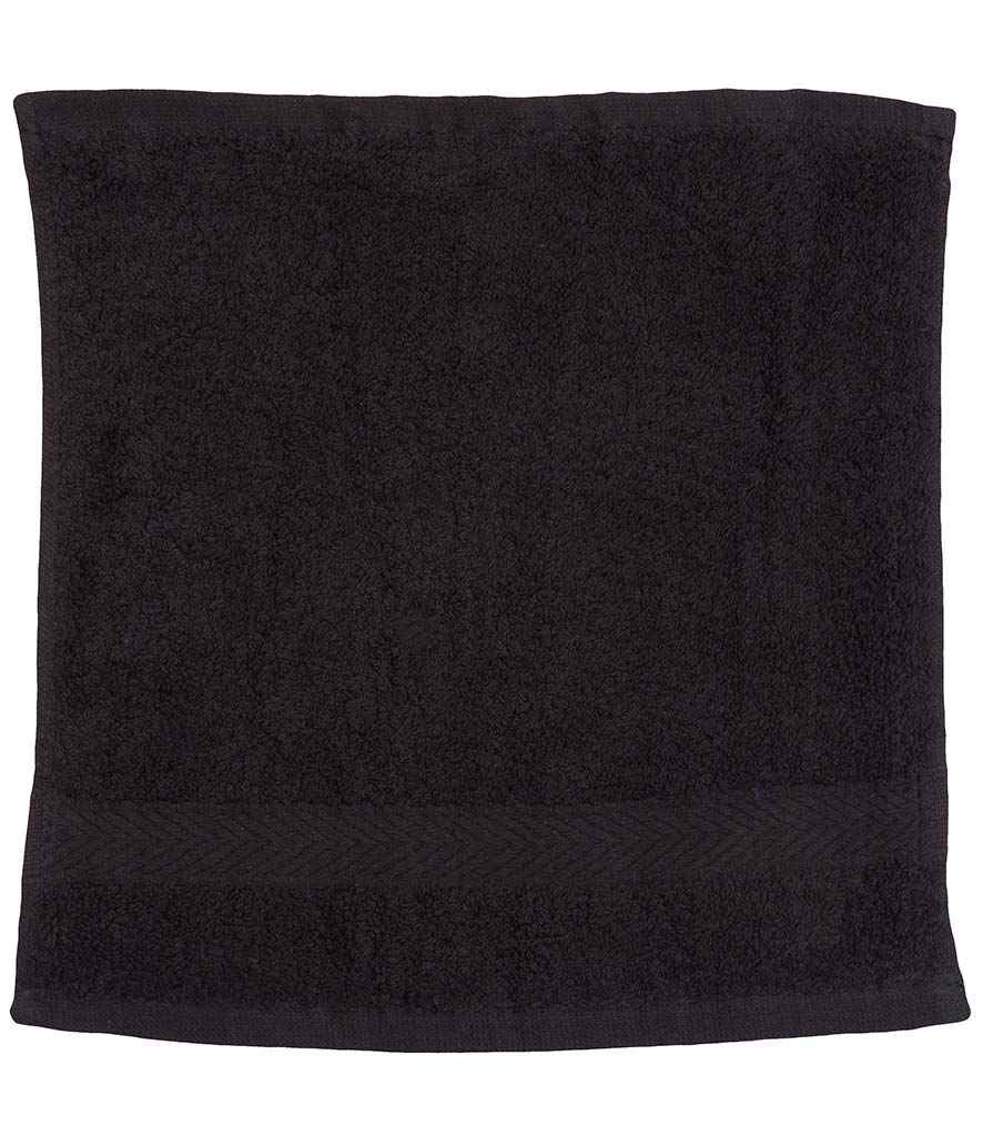 Towel City Luxury Face Cloth in Black