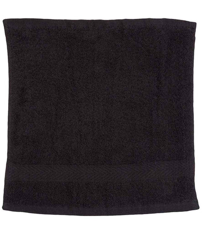 Towel City Luxury Face Cloth in Black