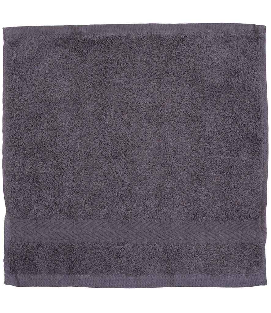 Towel City Luxury Face Cloth in Steel Grey