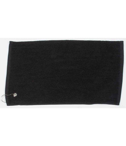 Towel City Luxury Golf Towel in Black