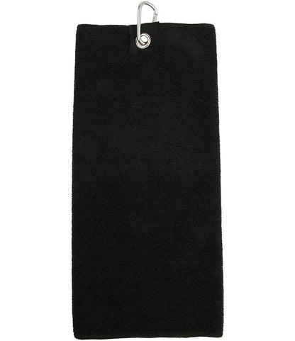 Towel City Microfibre Golf Towel in Black