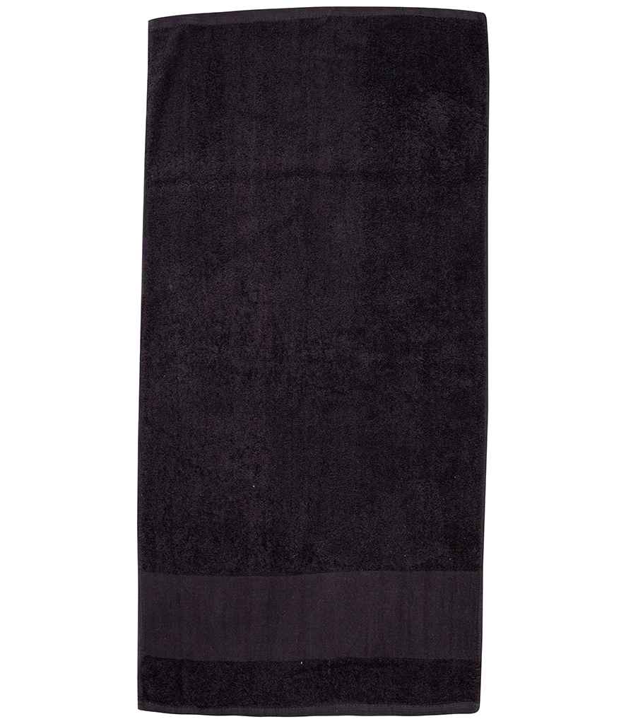 Towel City Printable Border Bath Towel in Black