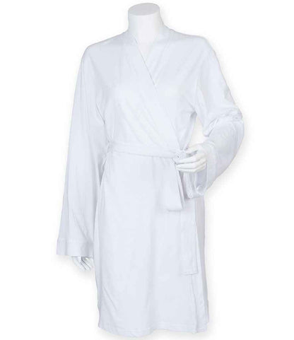 Towel City Ladies Cotton Wrap Robe in White