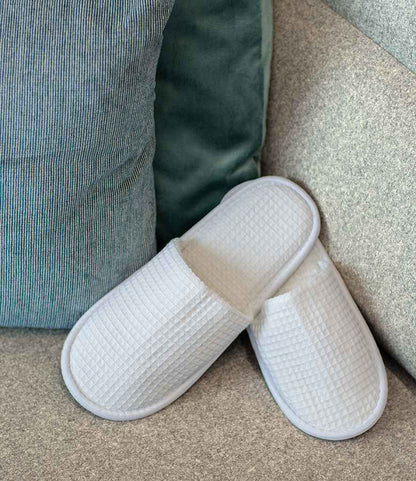 Towel City Waffle Mule Slippers - model image