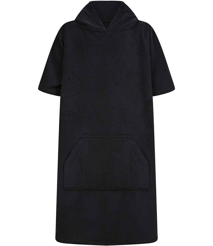 Towel City Kids Poncho in Black