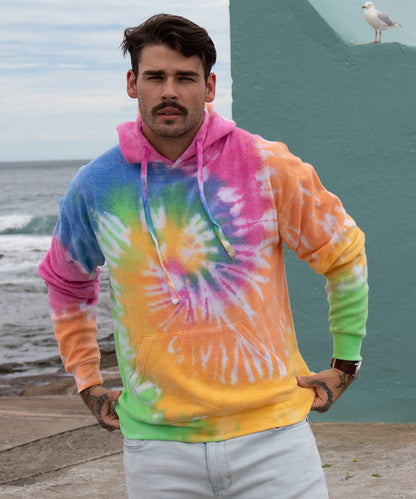 Colortone Rainbow tie-dye hoodie Blue Ocean