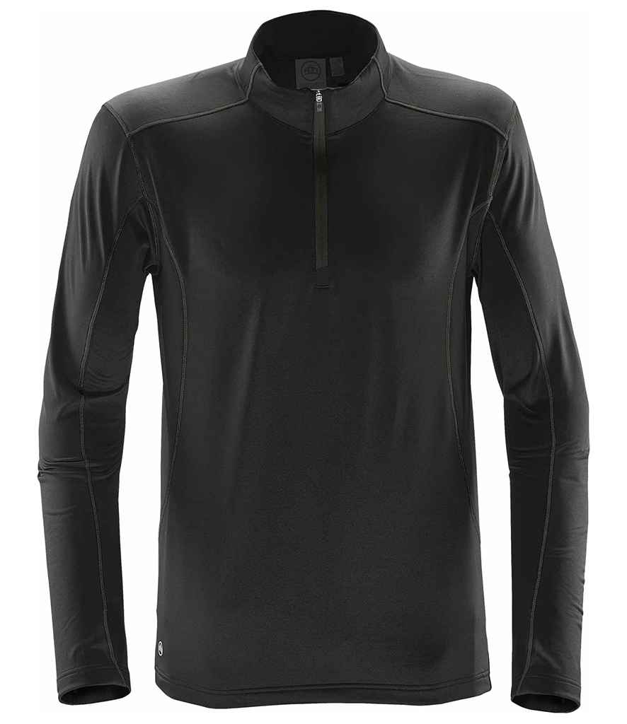 Stormtech Pulse Fleece Pullover Zip Neck Top in Black/Carbon