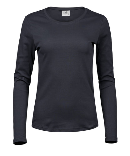 Tee Jays Women’s long sleeve interlock tee (590) Dark Grey