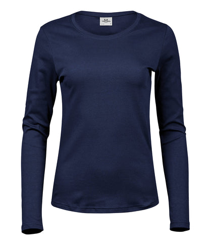 Tee Jays Women’s long sleeve interlock tee (590) Navy