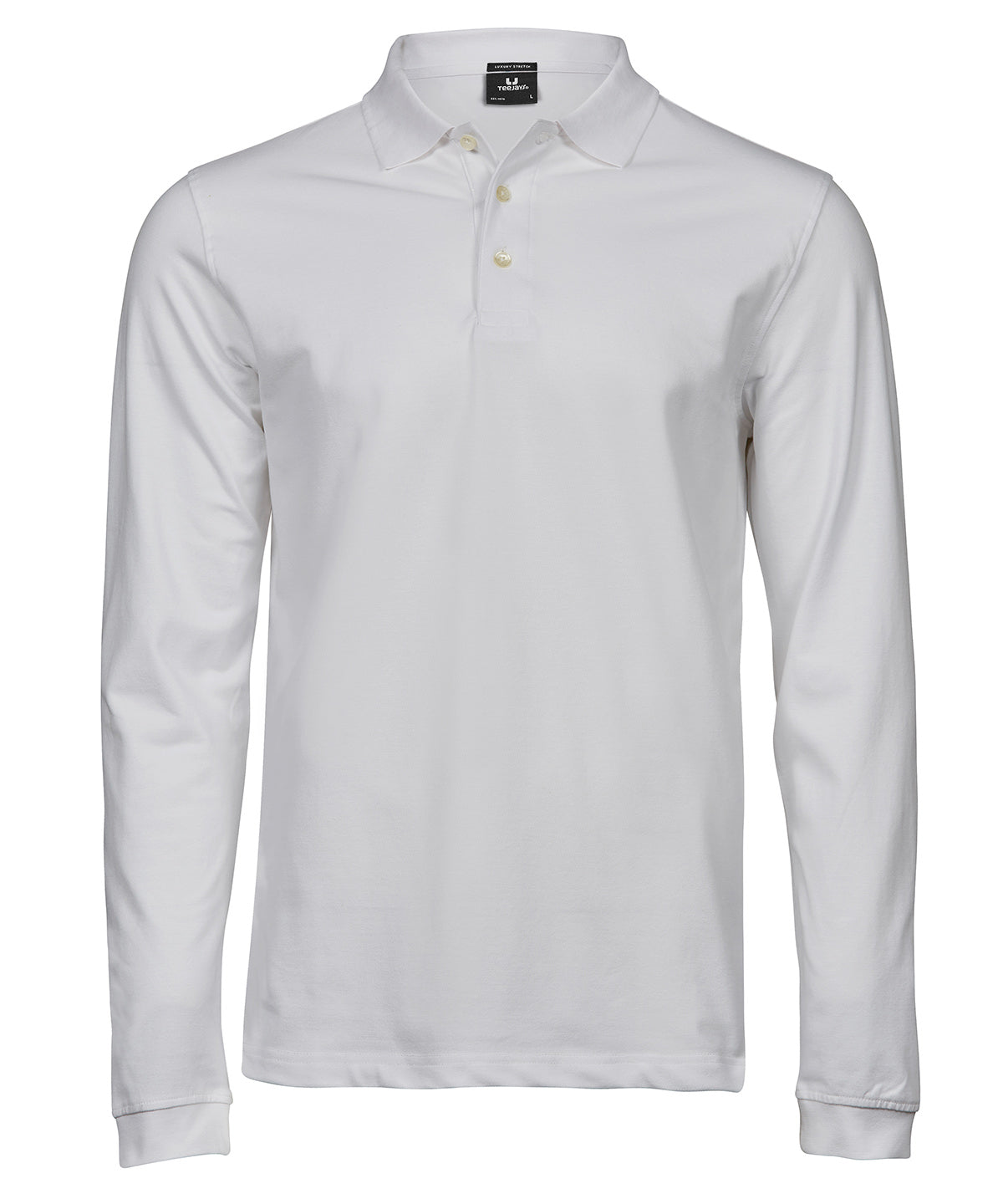 Tee Jays Luxury stretch long sleeve polo (1406) White