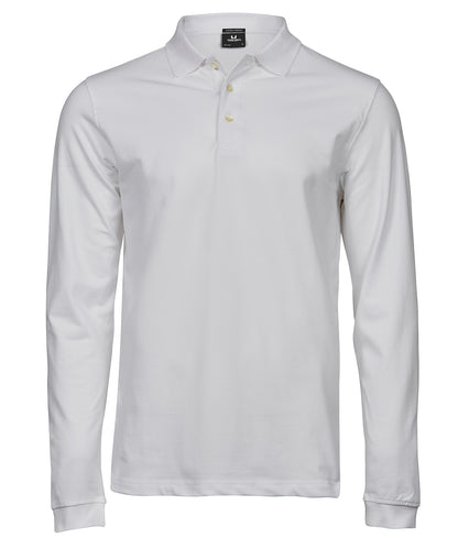 Tee Jays Luxury stretch long sleeve polo (1406) White