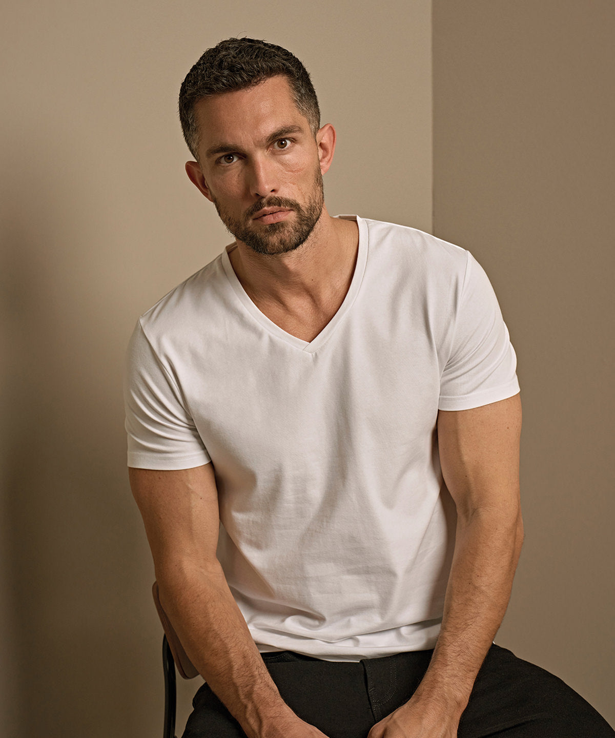 Tee Jays Stretch v-neck tee (401) Black