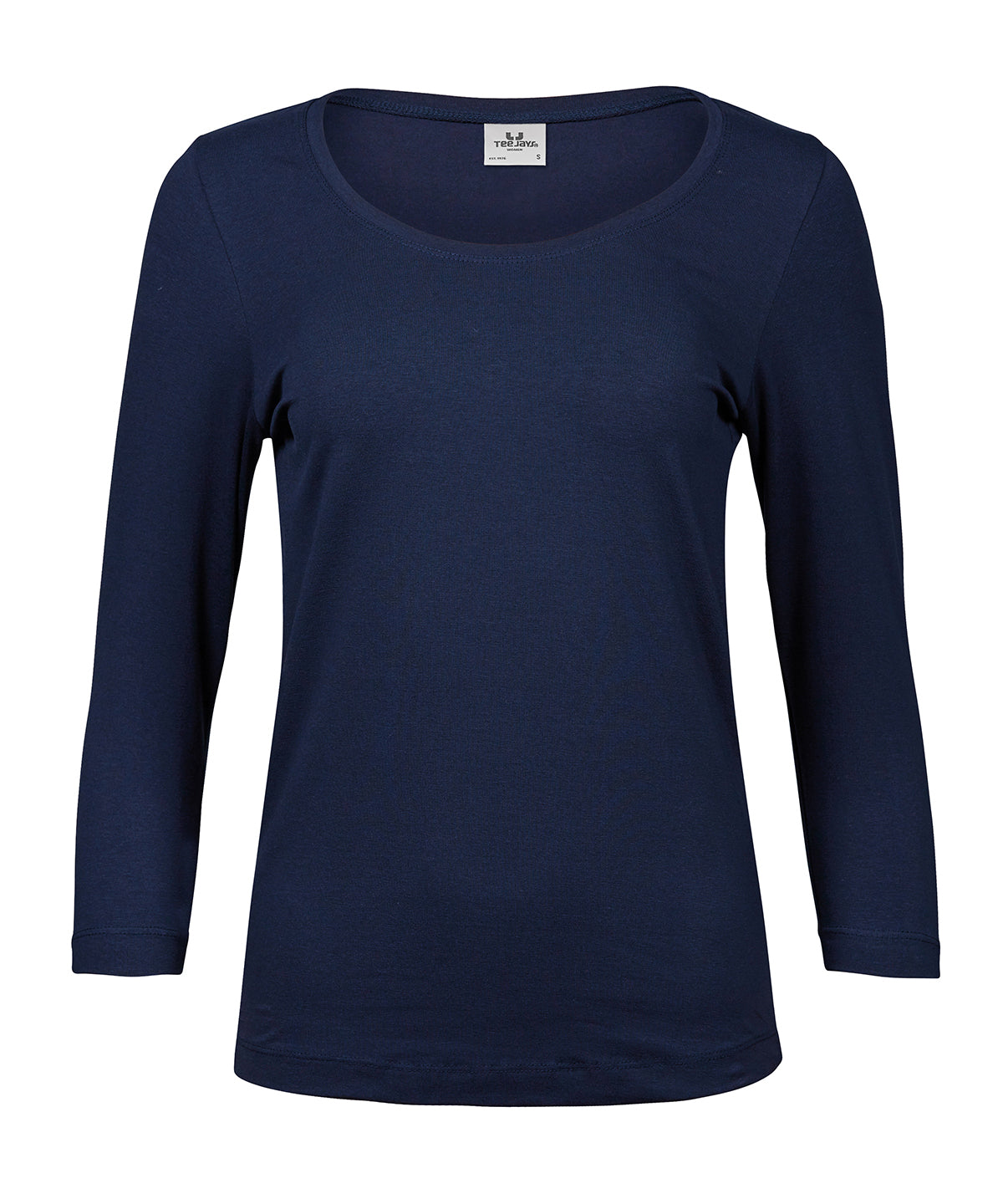 Tee Jays Women’s stretch 3/4-sleeve tee (460) Navy