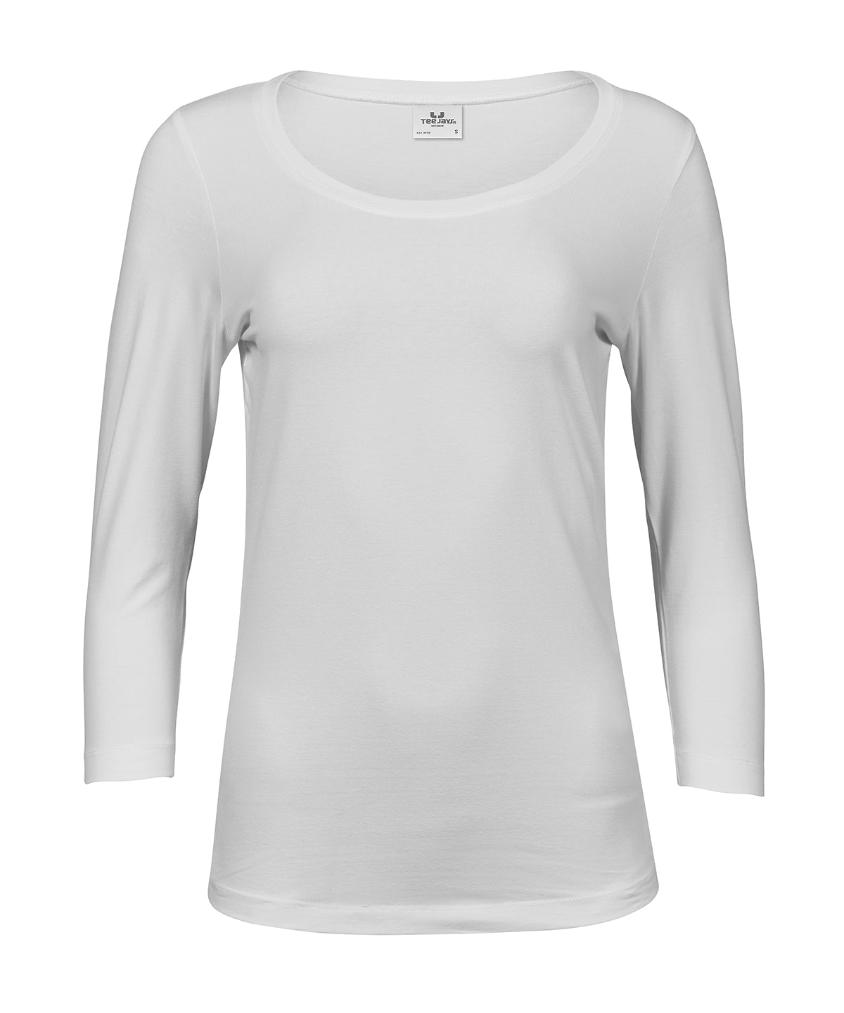 Tee Jays Women’s stretch 3/4-sleeve tee (460) White