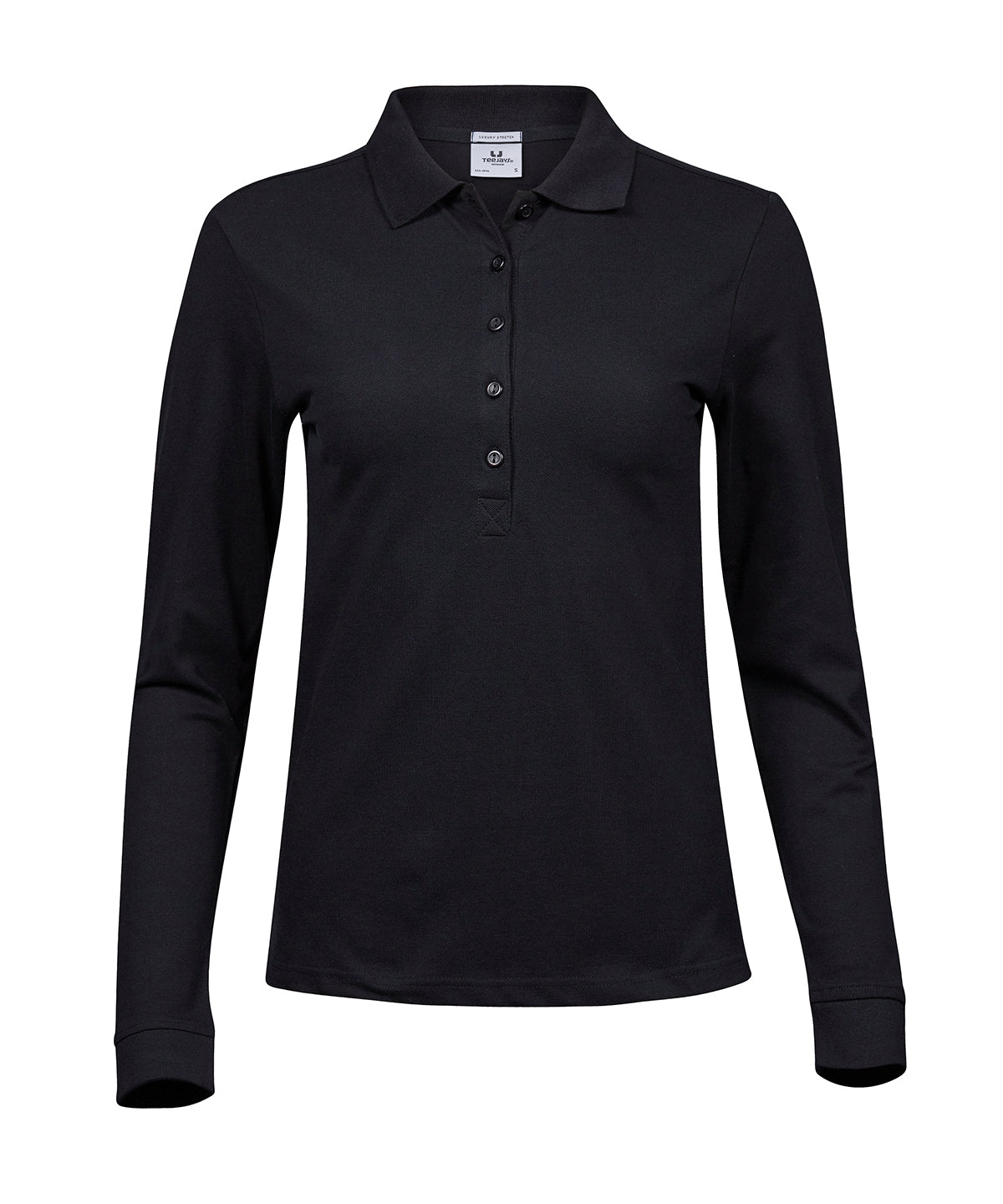 Tee Jays Women’s luxury stretch long sleeve polo (146) Black