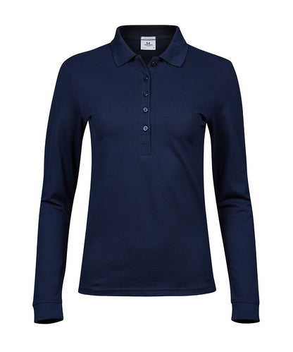 Tee Jays Women’s luxury stretch long sleeve polo (146) Navy