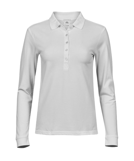 Tee Jays Women’s luxury stretch long sleeve polo (146) White