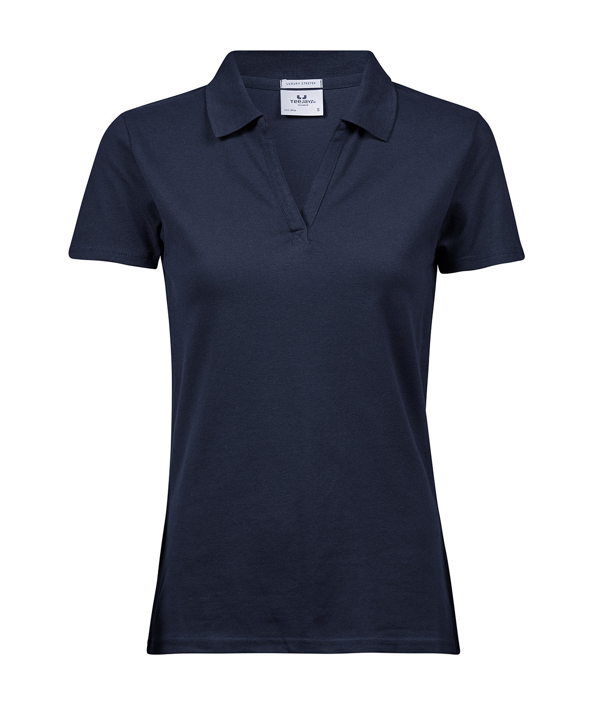 Tee Jays Women’s luxury stretch v-neck polo (1409) Navy