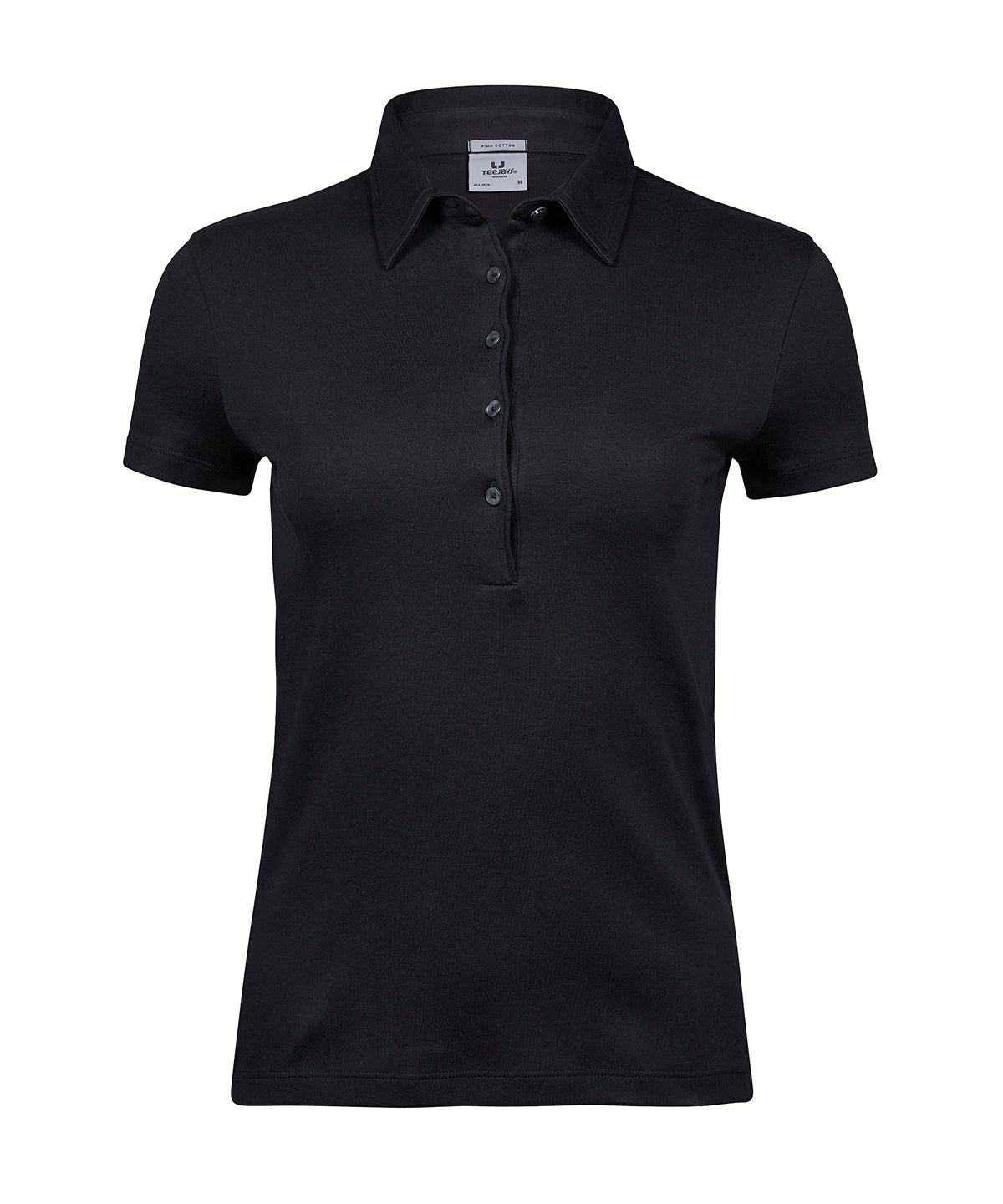 Tee Jays Women’s Pima cotton polo (1441) Black