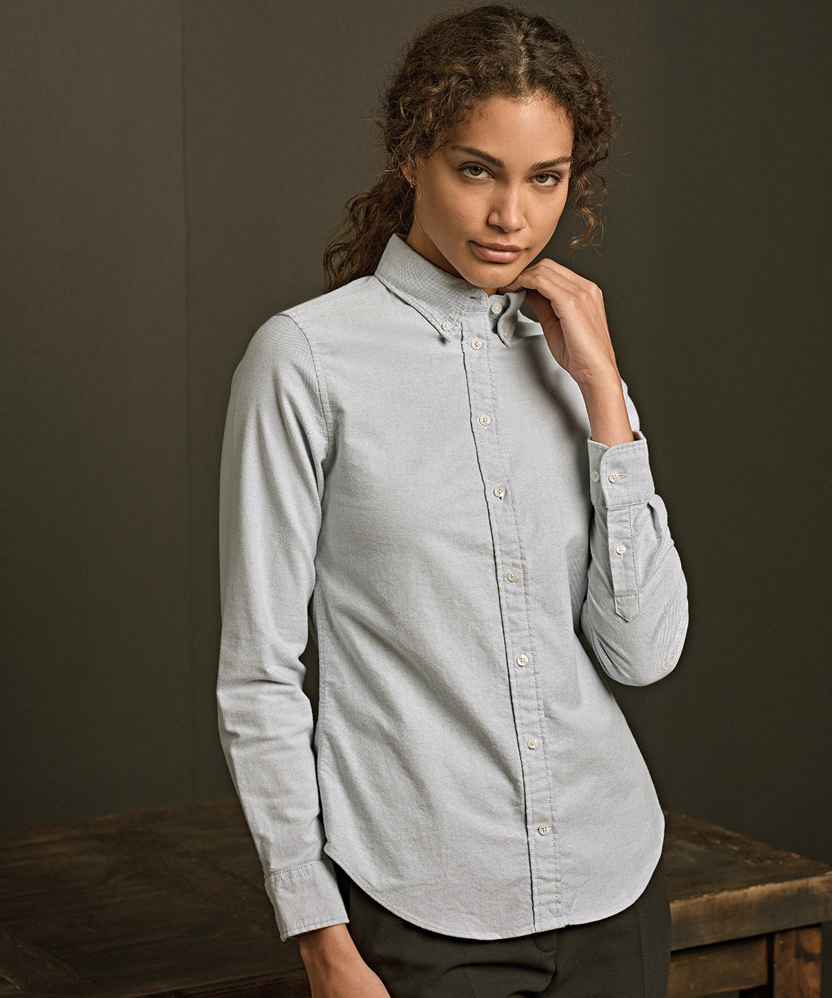 Tee Jays Women’s perfect Oxford shirt (4001) Black