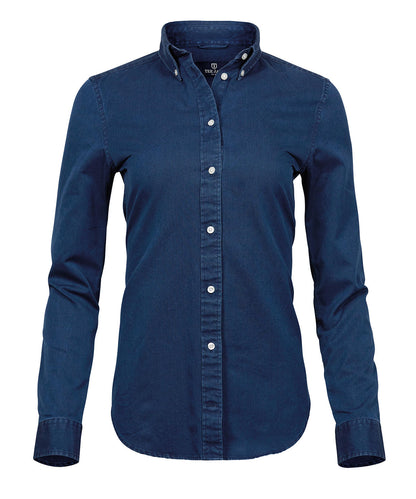 Tee Jays Women’s casual twill shirt (4003) Indigo