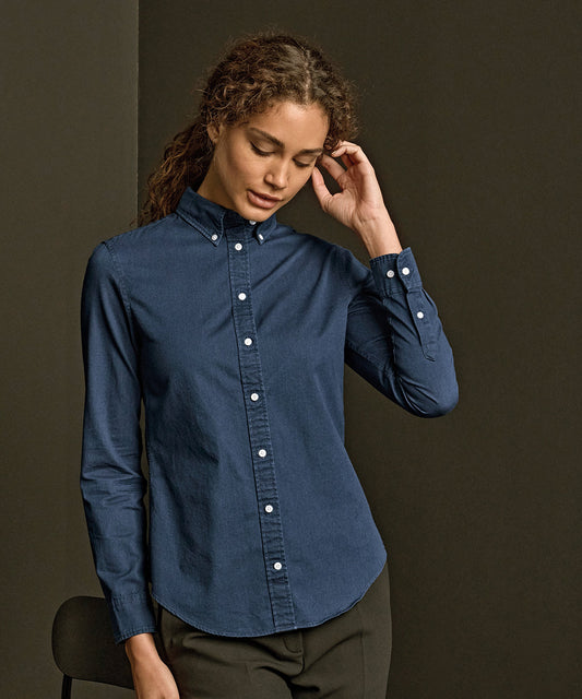 Tee Jays Women’s casual twill shirt (4003) Indigo
