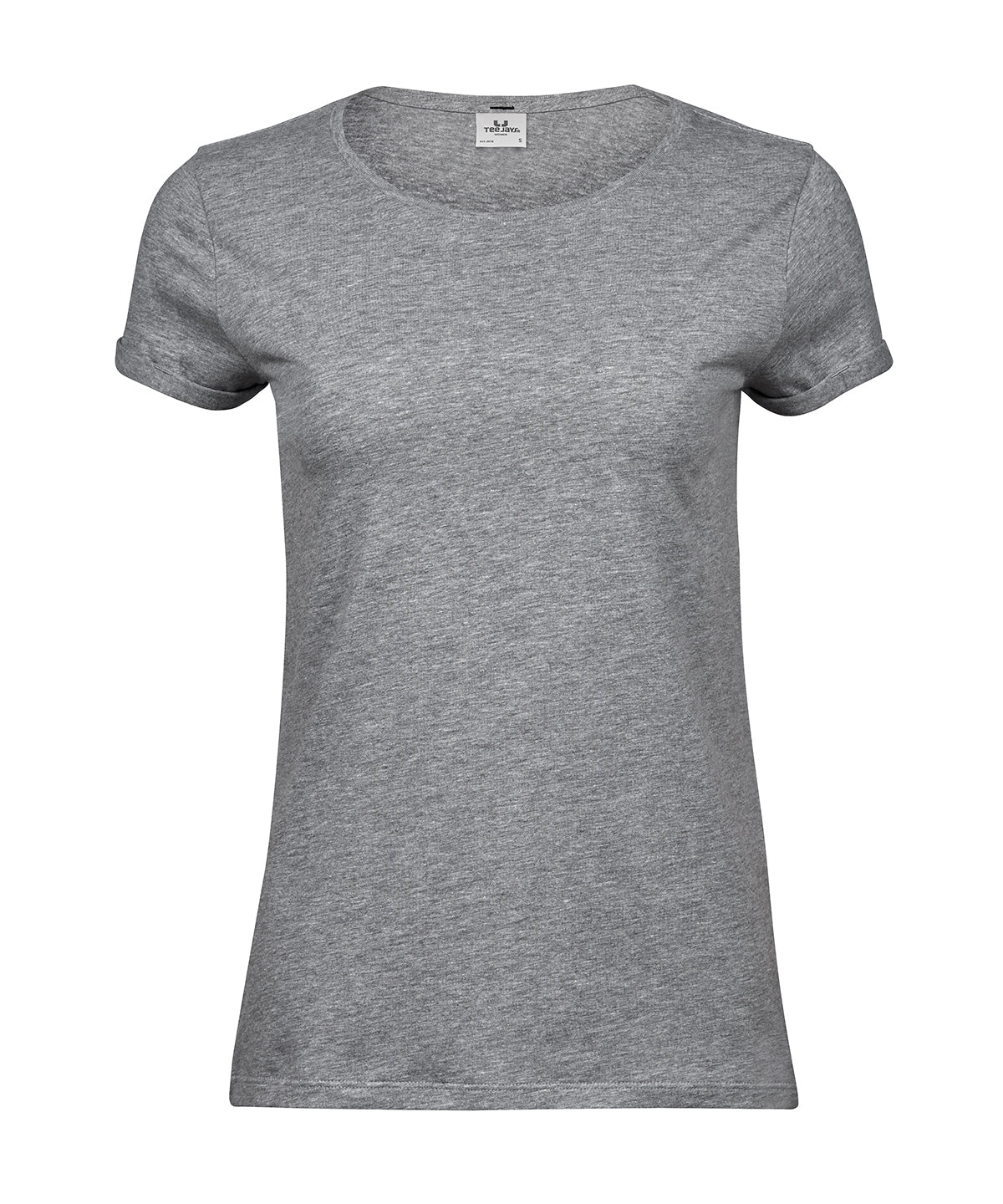 Tee Jays Women’s roll-up tee (5063) Heather Grey