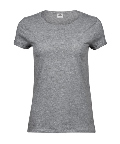 Tee Jays Women’s roll-up tee (5063) Heather Grey